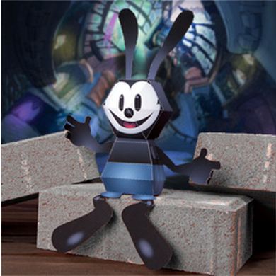 Oswald the Lucky Rabbit 3D paper craft from Epic Mickey and Epic Mickey 2 video game