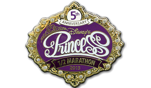  2013 Disney’s Princess Half Marathon Logo Pin  Date: 02/21/2013 Location: ESPN Wide World of Sports Retail: $12.95 Edition Size: 7500