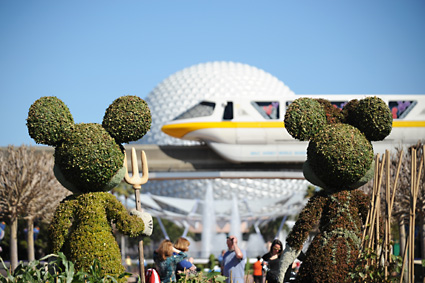 Epcot is a brilliant backdrop for millions of blossoms, classic topiaries, celebrities and live entertainment at the annual Epcot International Flower & Garden Festival from March 6-May 19.