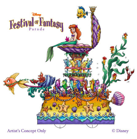 ‘Disney Festival of Fantasy Parade’ Floats at Magic Kingdom Park