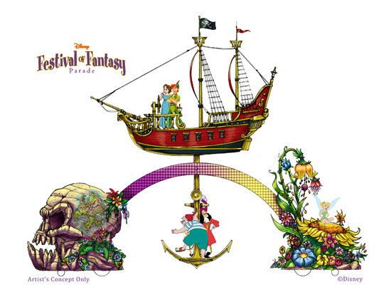 ‘Disney Festival of Fantasy Parade’ Floats at Magic Kingdom Park