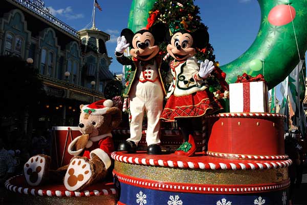 Classic Disney and Pixar characters will join in the holiday celebration from festive floats and merry marches