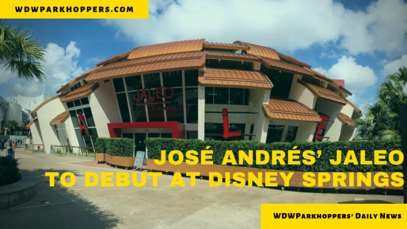 We have exciting news about José Andrés’ Jaleo opening at Disney Springs!