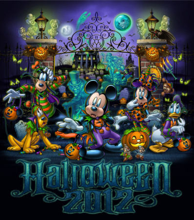 Disneyland and Walt Disney World Theme Parks Halloween 2012 logo